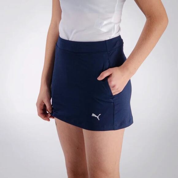 NWT Junior Girls Puma Knit Golf Skirt Navy Size XL - Picture 1 of 9